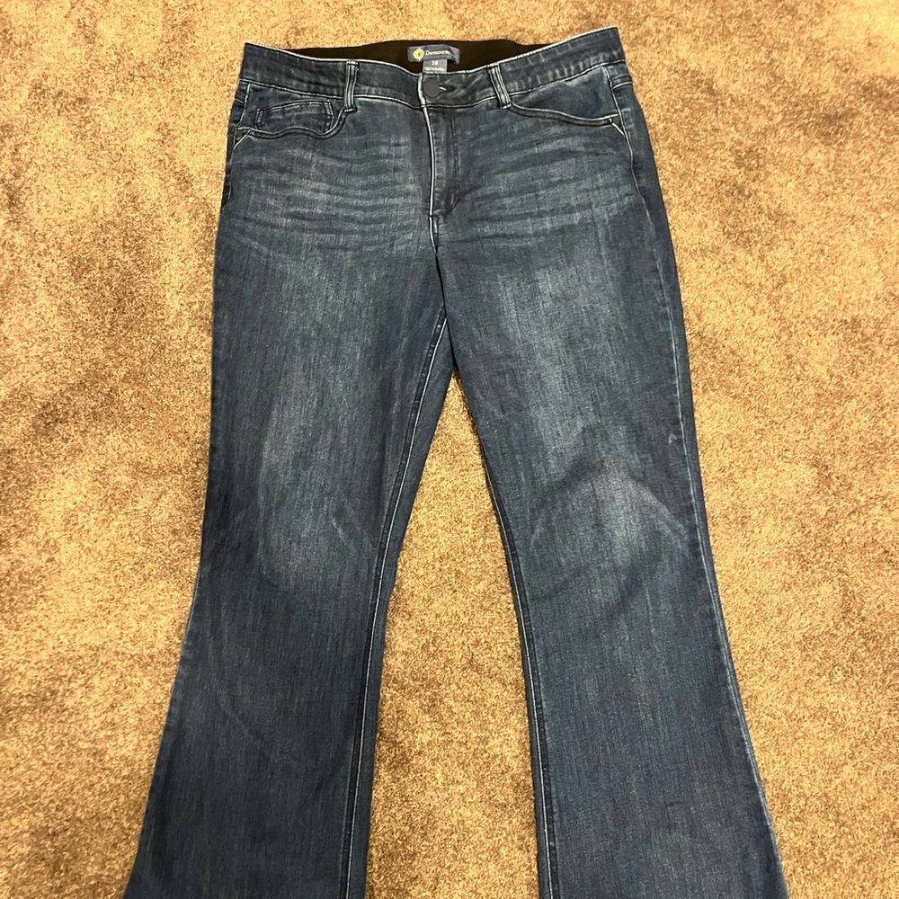 Democracy “Ab”solution Dark Blue Flare Jeans- Size 16